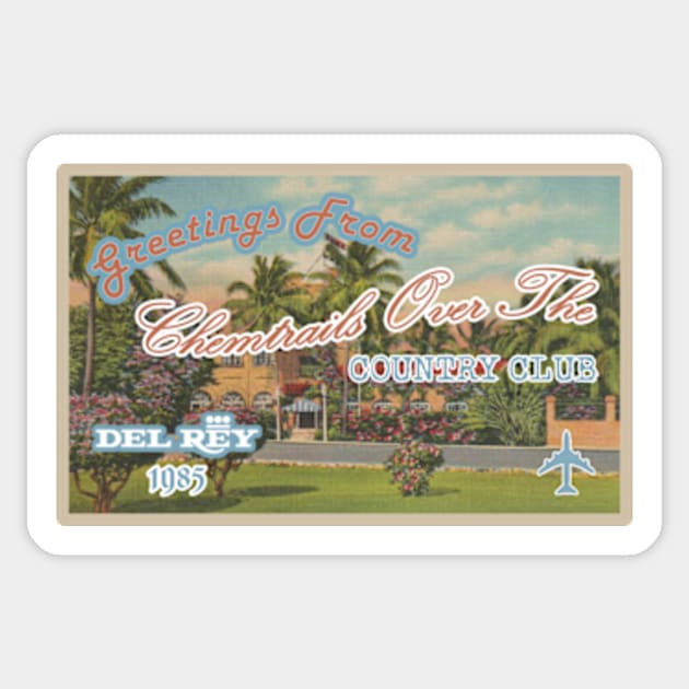 Chemtrails Postcard - Lana Del Rey (design 2) Sticker by Erin Smart